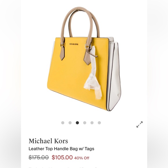 Michael Kors Yellow Tote Bag - Picture 11 of 12